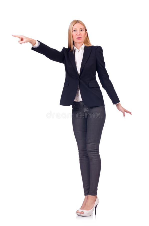 Woman Businesswoman in Business Concept Isolated Stock Image - Image of ...