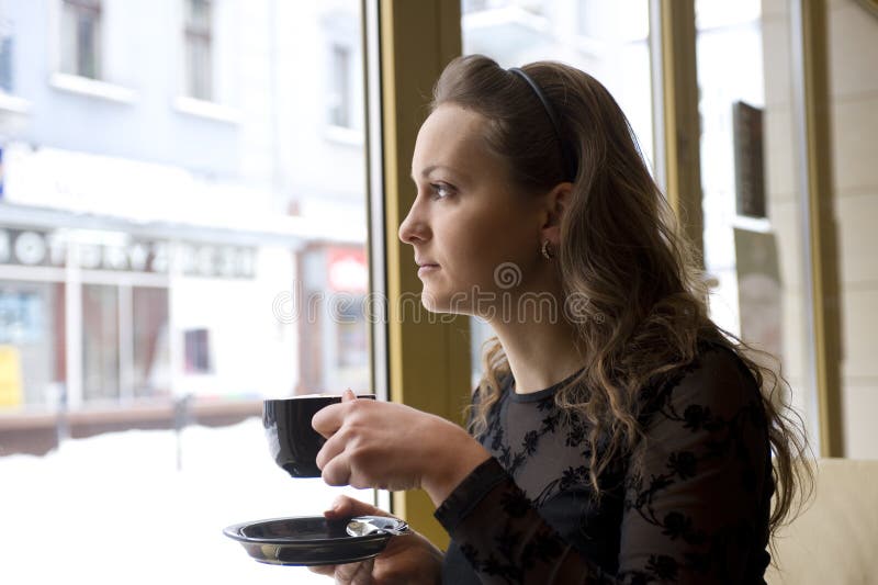 Woman in the cafe