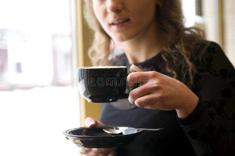 Woman in the cafe