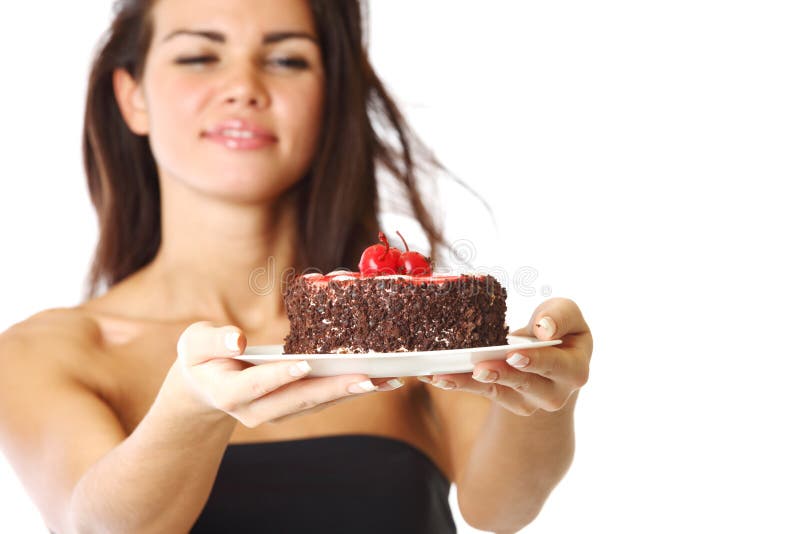 Woman and cake