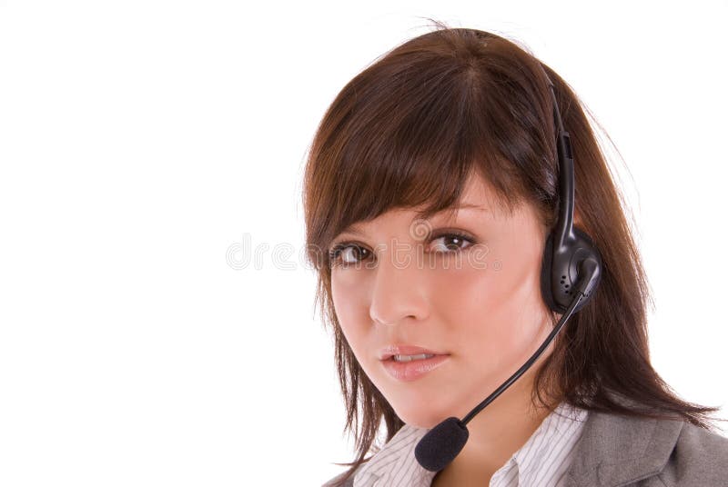 Woman in a call-center