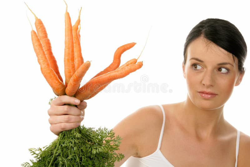 Woman with carrots