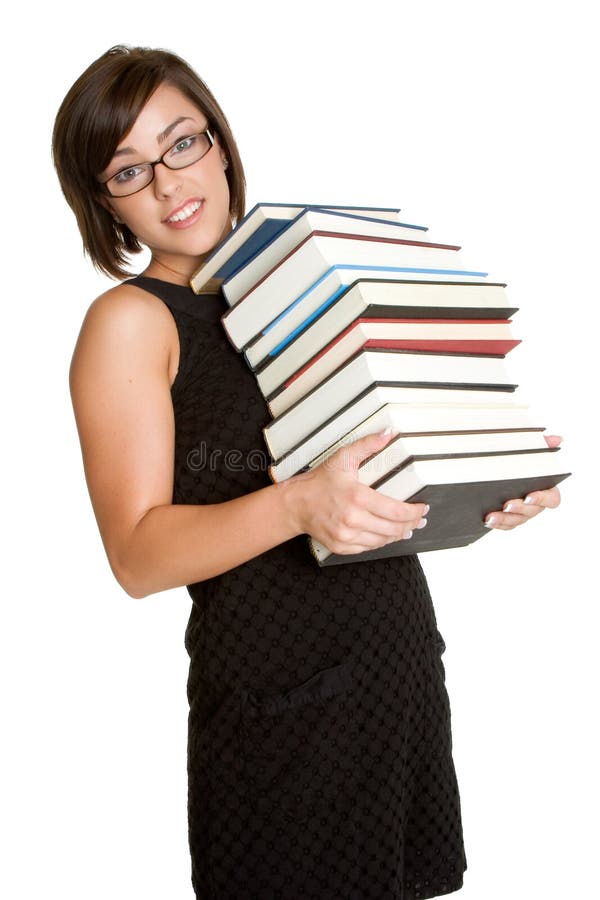 Woman Carrying Books