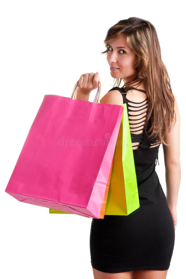 Woman Carrying Shopping Bags Stock Photo Image of holding, adult