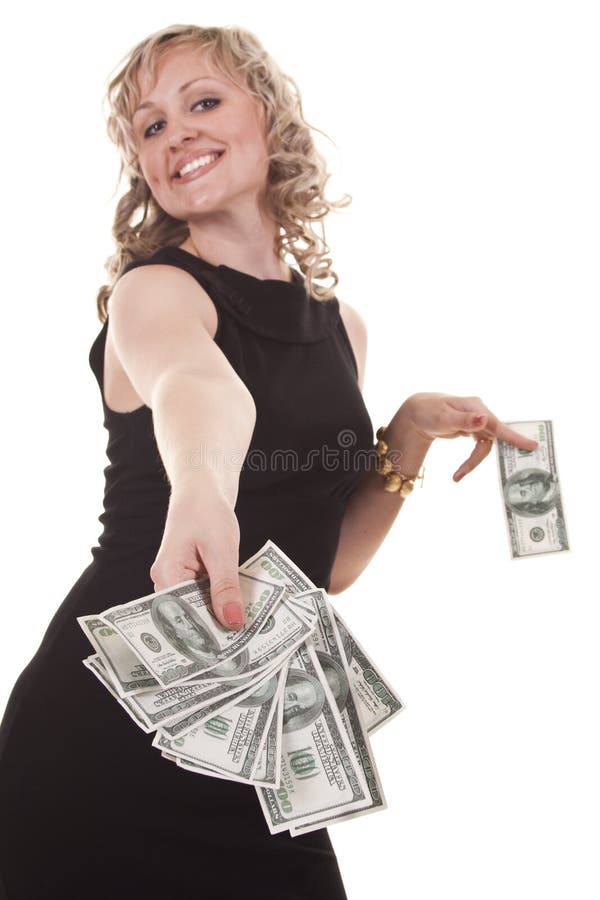 Woman with cash