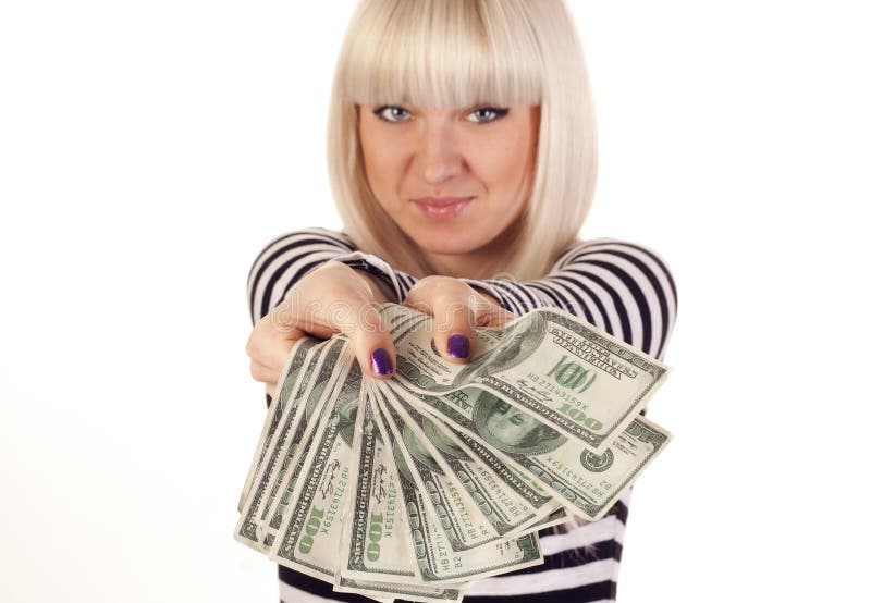 Woman with cash