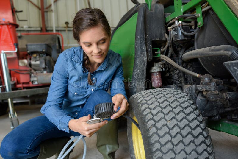 Tractor Tire Air Pressure Stock Photos Free & RoyaltyFree Stock