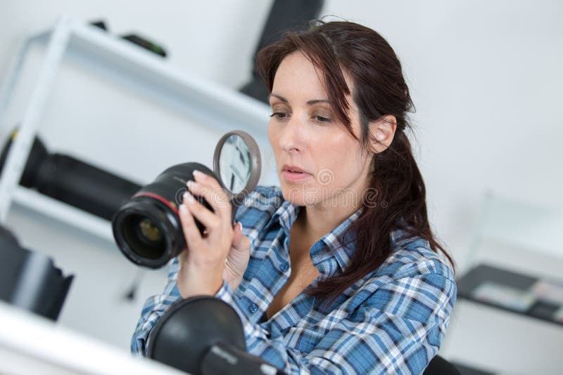 Desktop Camera Magnifying Glass Stock Photos Free & RoyaltyFree