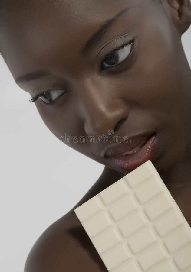 Woman with chocolate