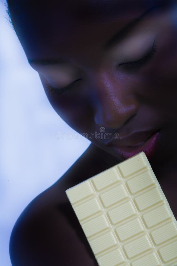 Woman with chocolate