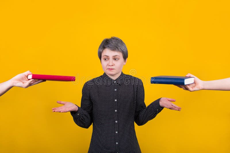 Woman choose a book