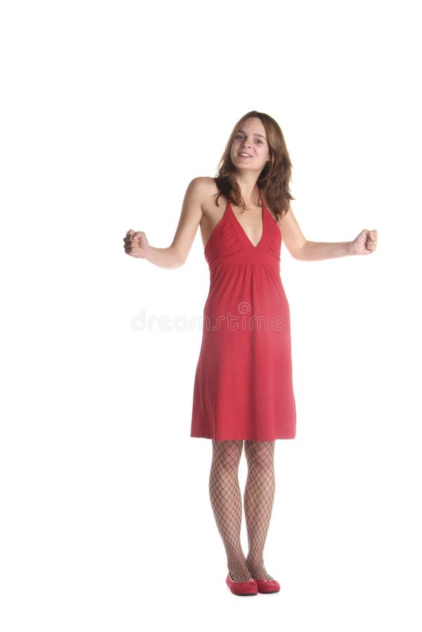 Woman clench her fist