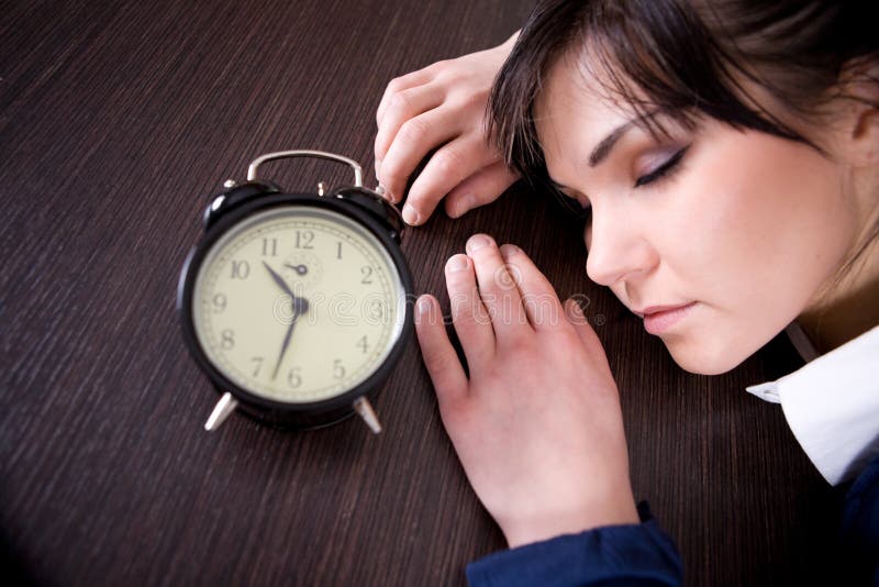 Woman with clock