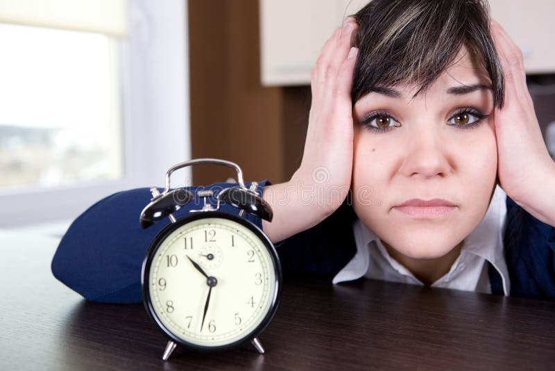 Woman with clock