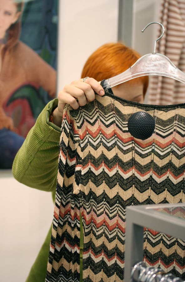 Woman in Clothes shop