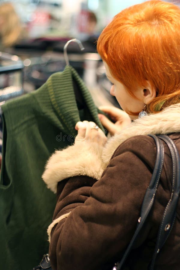 Woman in Clothes shop