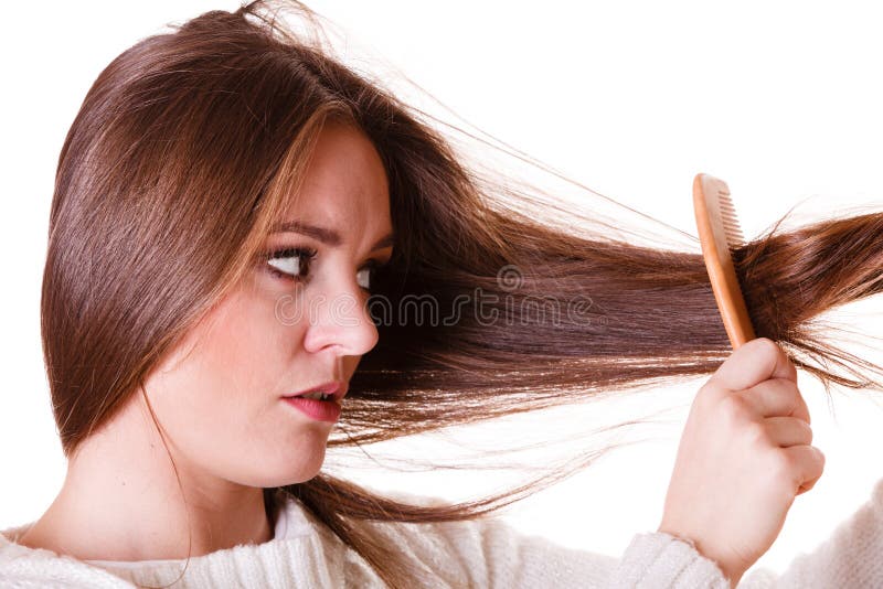 Woman Brushing Hair Feeling Pain Stock Photos - Free & Royalty-Free Stock  Photos from Dreamstime