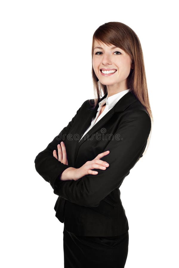 Woman with crossed arms Isolated