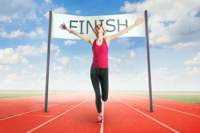 https://thumbs.dreamstime.com/b/woman-crossing-finish-line-racing-43127465.jpg