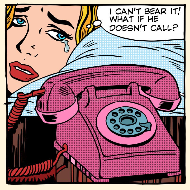 Girl Phone Talk Pop Art Vintage Comic Stock Illustration - Illustration of  style, speak: 51841423