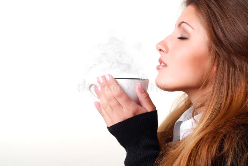Woman with cup of coffee