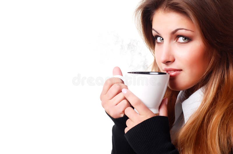 Woman with cup of coffee