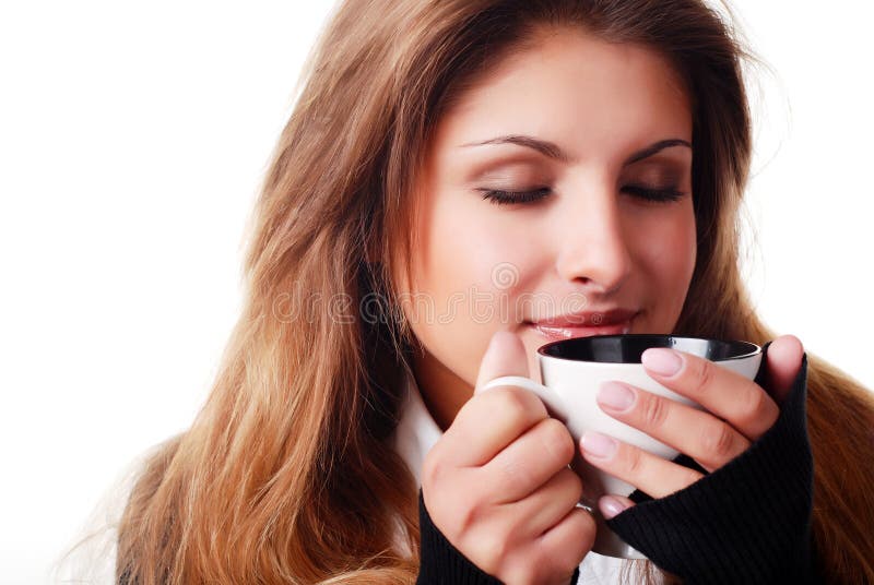 Woman with cup of coffee