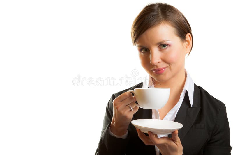 Woman with cup of tea stock photo. Image of cafe, tasting 18870436