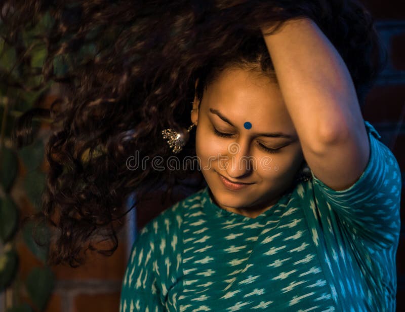 Woman with curly hairs stock photo. Image of indian - 197400756 Woman with curly hairs stock photo. Image of indian - 197400756