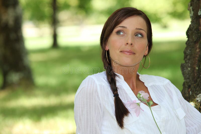 Woman daydreaming stock photo Woman daydreaming stock photo