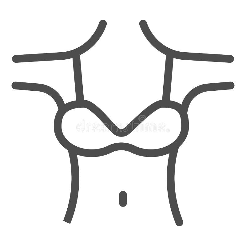 Bra icon outline style Royalty Free Vector Image