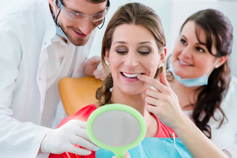 Woman after dental bleaching at dentist royalty free stock photos Woman after dental bleaching at dentist royalty free stock photos