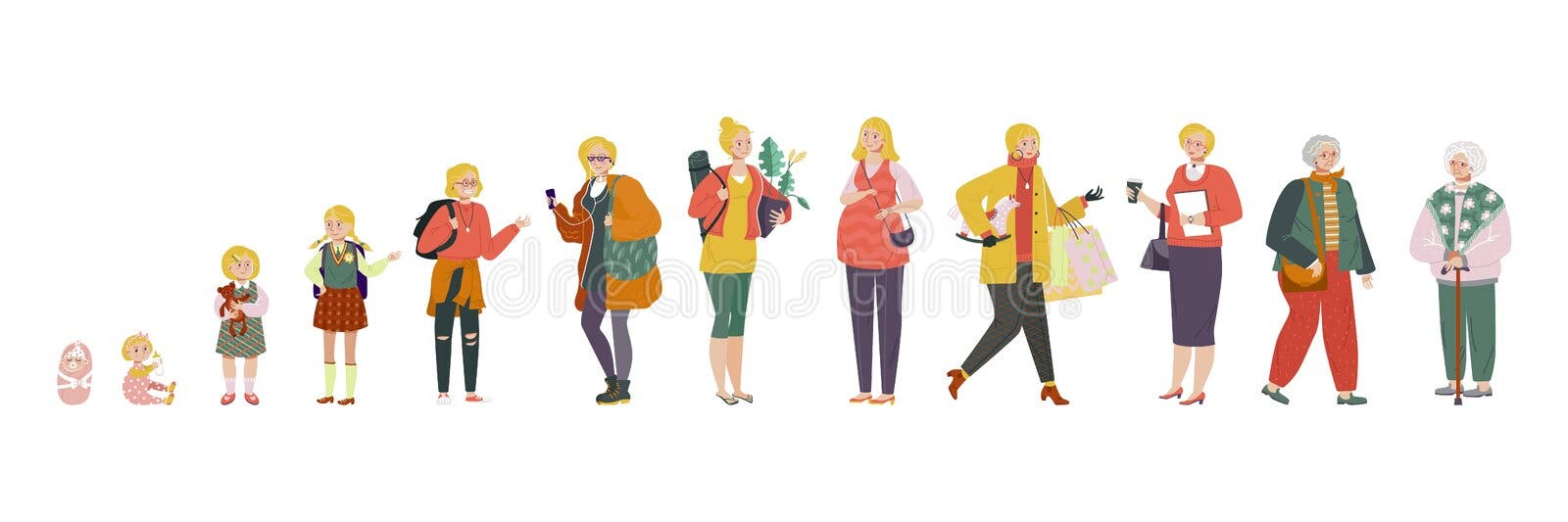 Girl To Woman Growing Up Stock Illustrations – 96 Girl To Woman Growing Up  Stock Illustrations, Vectors & Clipart - Dreamstime