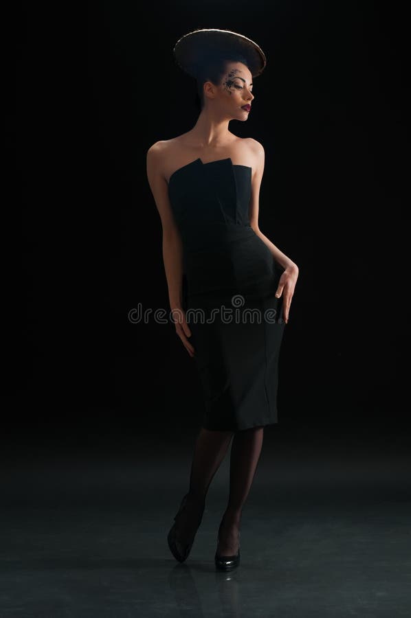 Woman with disc coiffure