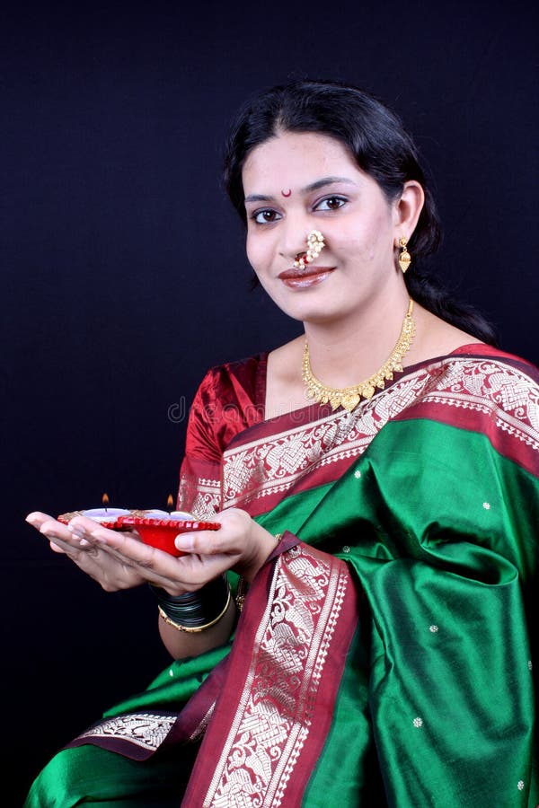 Woman in Diwali