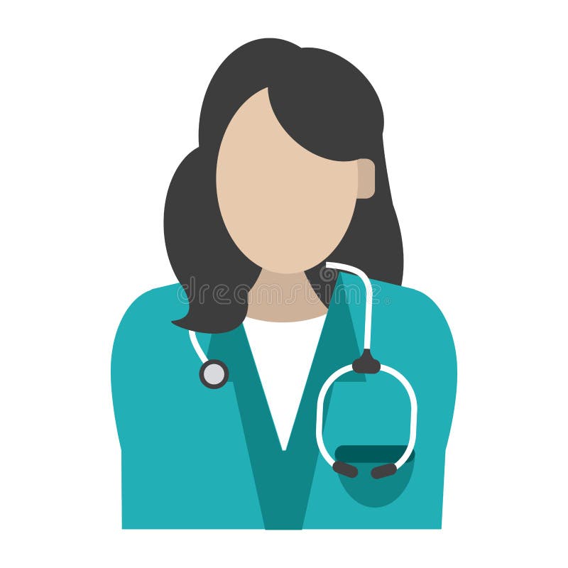 Woman doctor avatar royalty free illustration