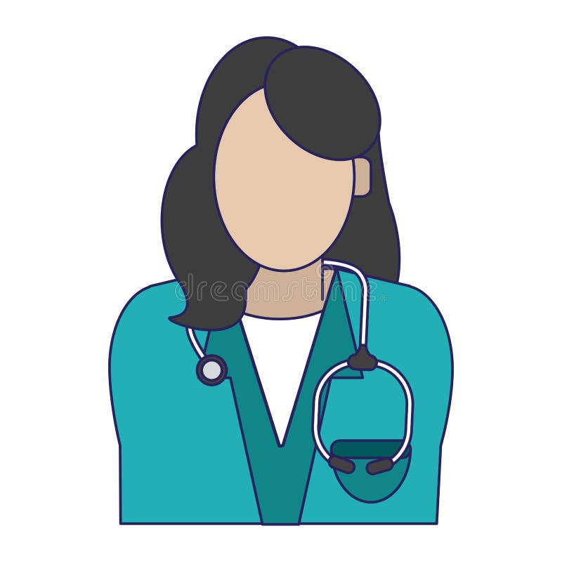 Woman doctor avatar royalty free illustration