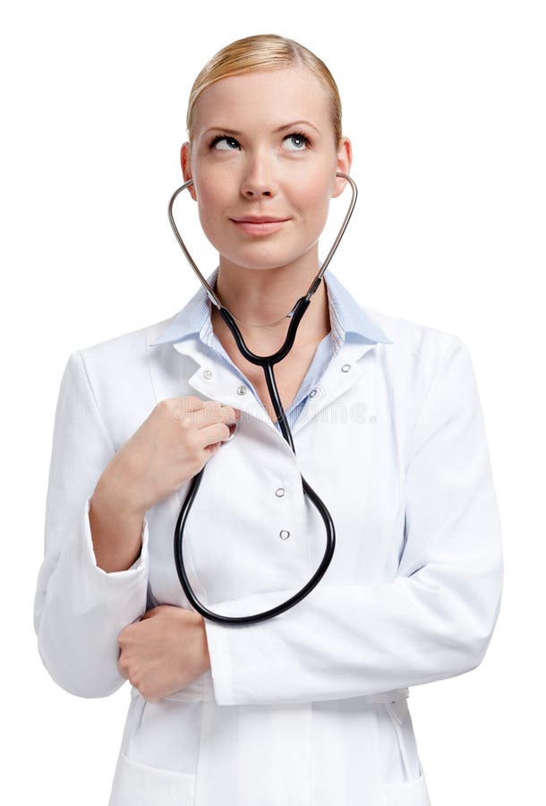 Woman Doctor with Stethoscope Stock Image Image of caucasian
