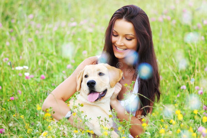 Woman and dog