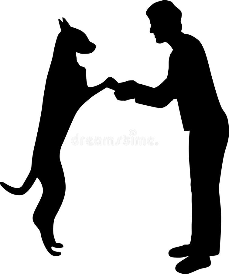Download Woman And Dog Silhouette Vector Stock Vector - Illustration of clip, breeds: 22043003