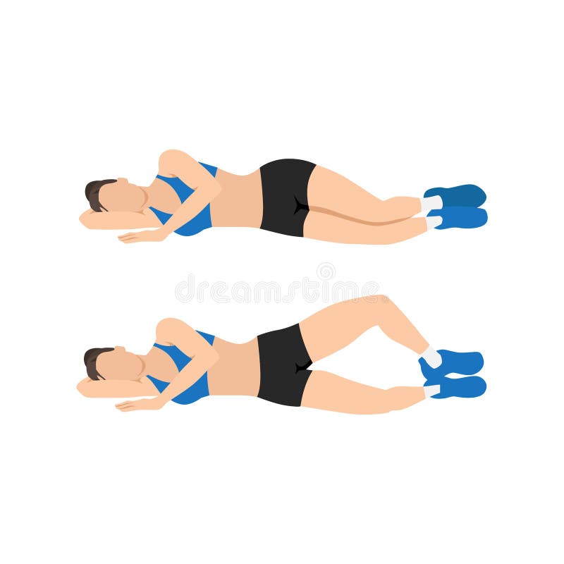 Woman doing High box jump exercise. Flat vector illustration isolated on  white background Stock Vector