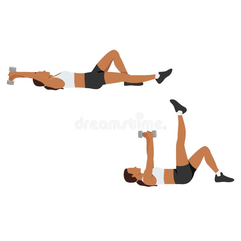 Chair Knee Pullups Exercise Woman Workout Stock Vector (Royalty