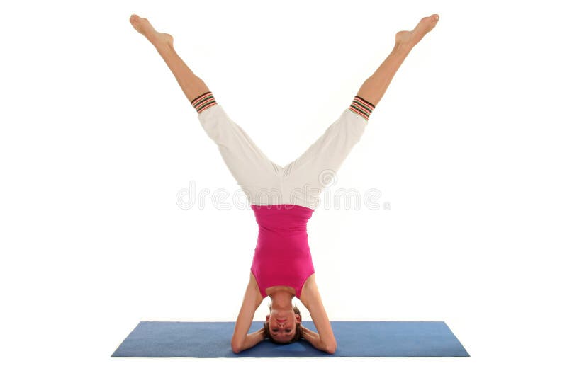 Woman Doing A Headstand