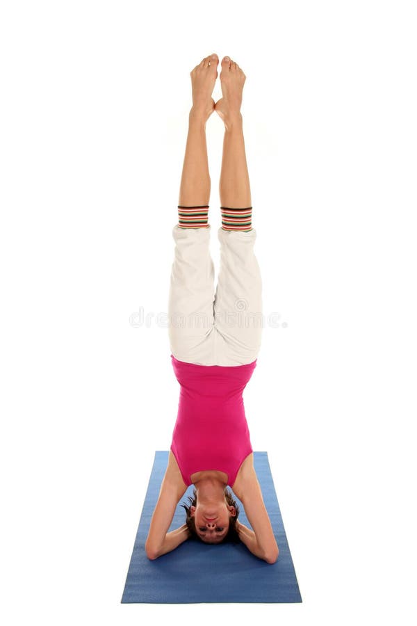 Woman Doing A Headstand