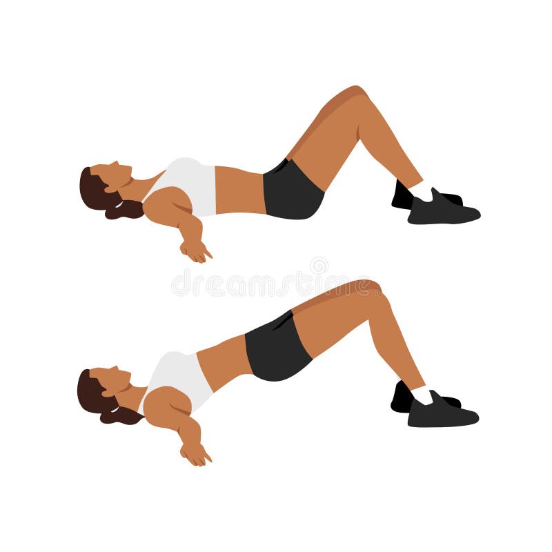 Woman Doing Chair Step Ups Exercise. Stock Vector - Illustration of ...