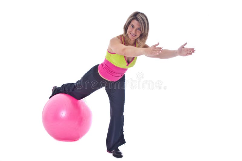 Woman doing pilates exercises