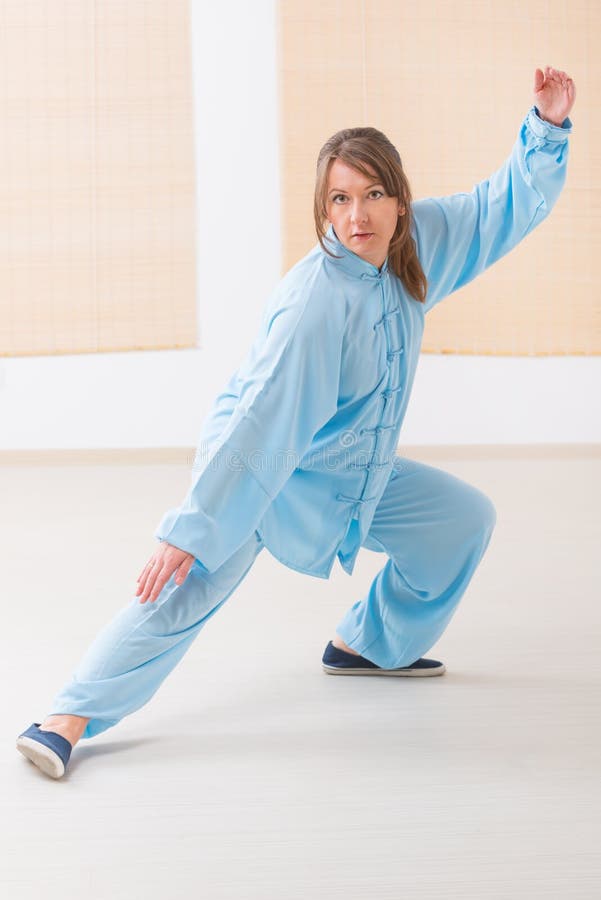 Woman Doing Qi Gong Tai Chi Exercise Stock Image - Image of adult ...