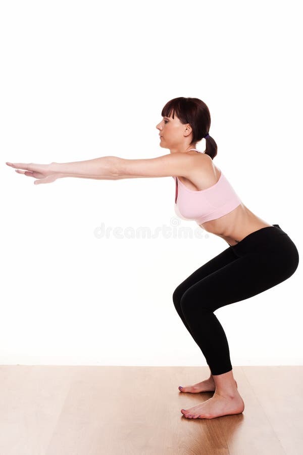 Woman doing a squat exercise