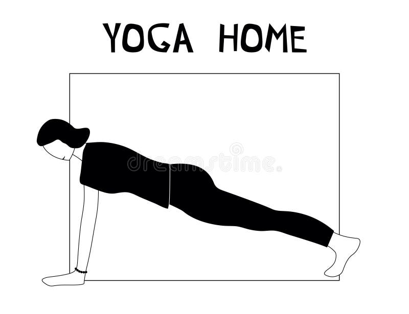 Woman doing Low plank pose Chaturanga dandasana exercise. Flat vector  illustration isolated on white background 7745834 Vector Art at Vecteezy
