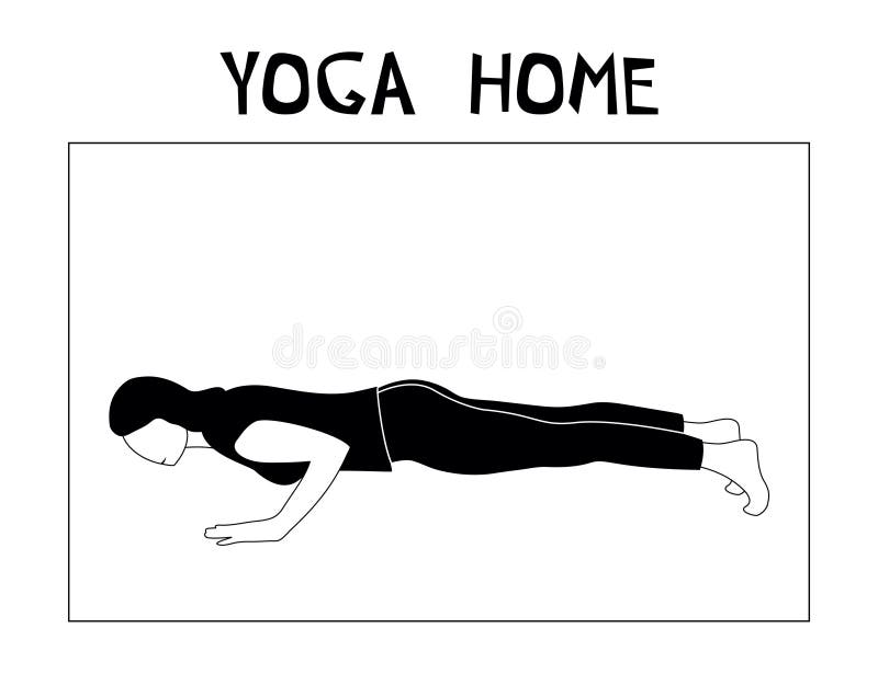 Woman doing Low plank pose Chaturanga dandasana exercise. Flat vector  illustration isolated on white background 7745834 Vector Art at Vecteezy